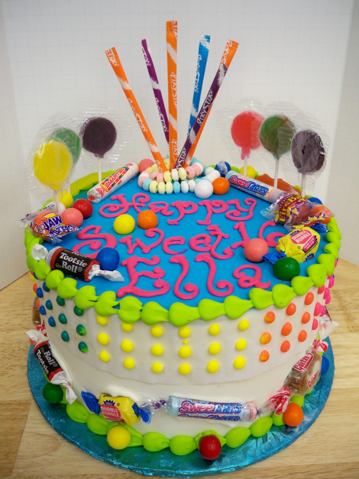 penny candy cake, candy cake, candy birthday cake