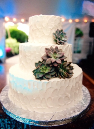 Wedding Cake, succulents