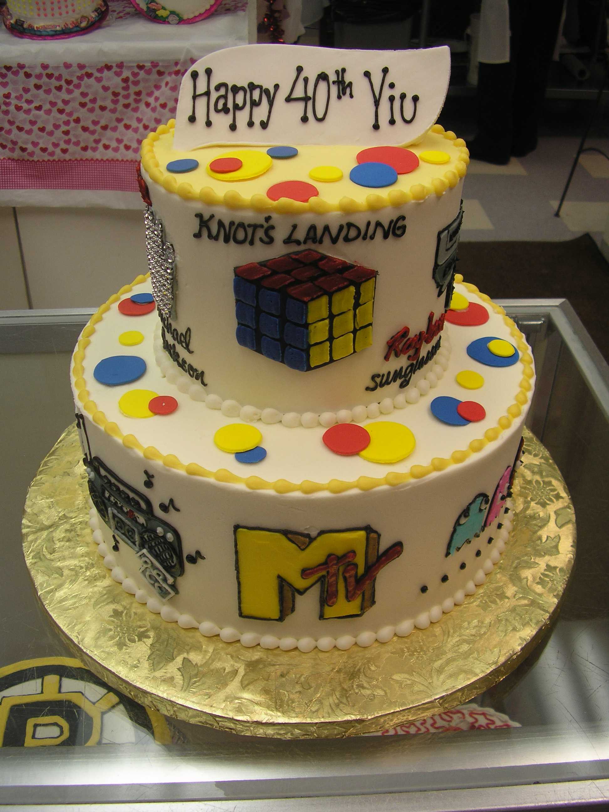 80's cake, multi tier 80's cake