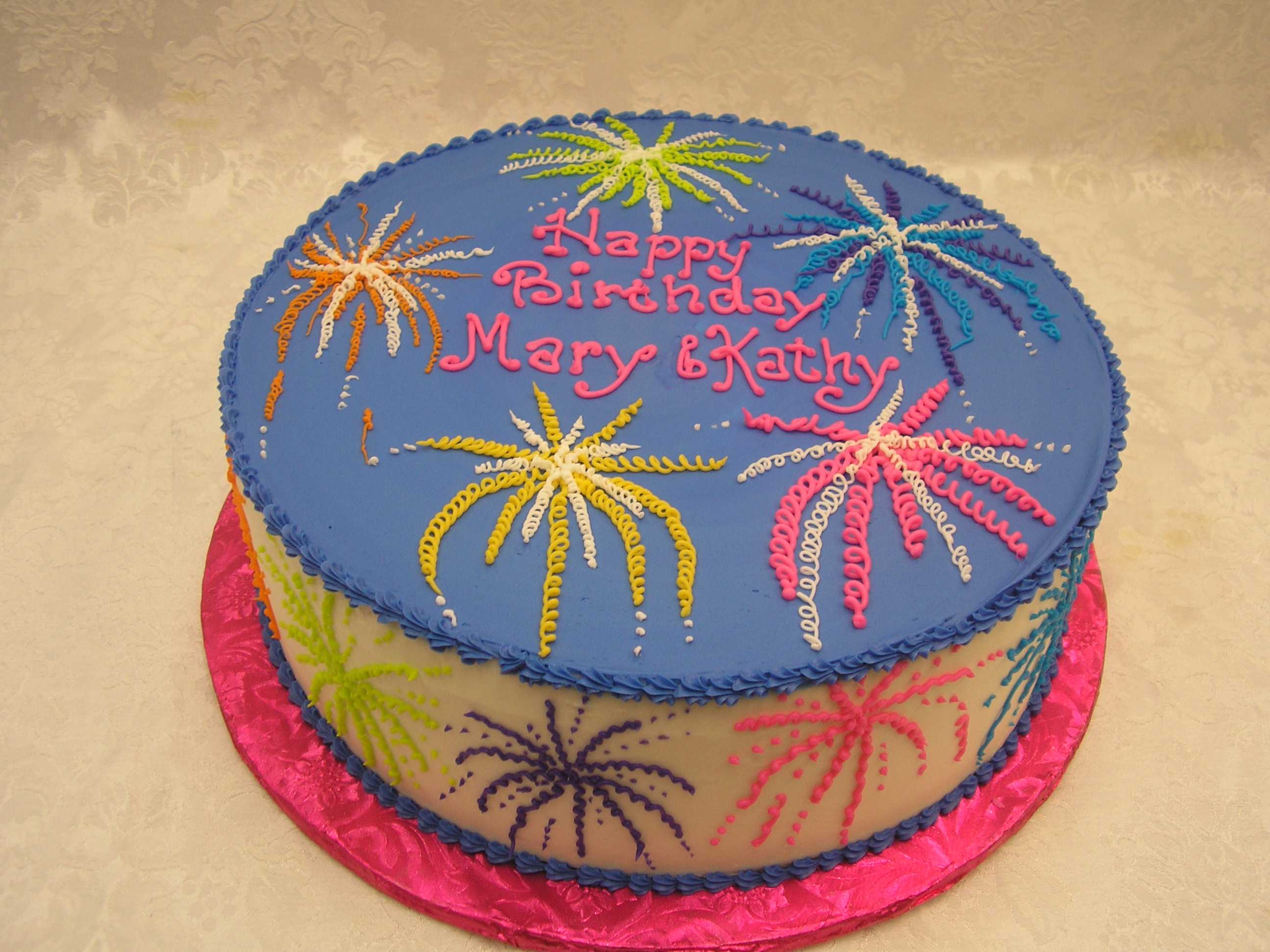 4th of July cake, fireworks cake, fireworks birthday cake