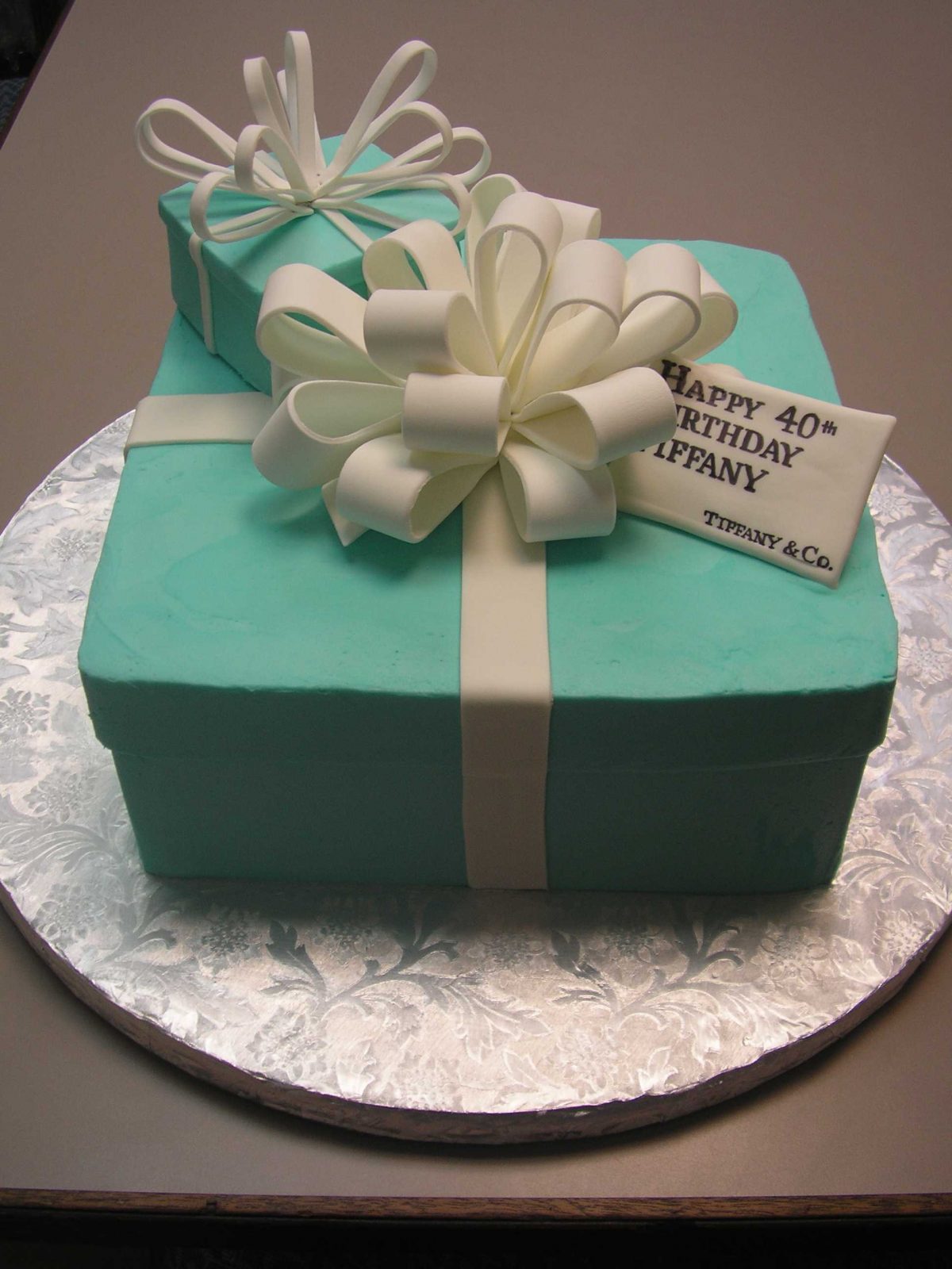 tiffany cake, blue box cake